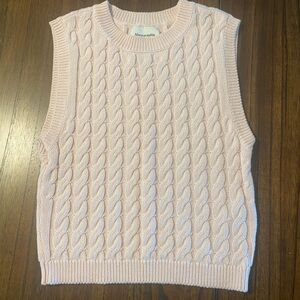 Abercrombie Pink Cable Knit Sweater Vest